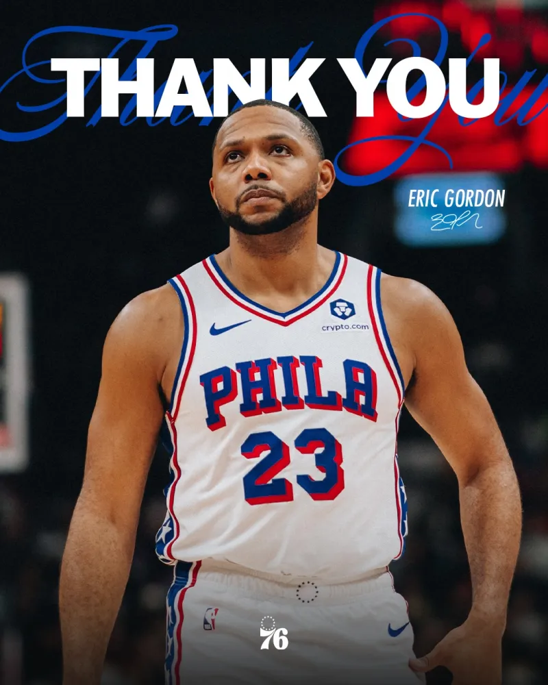 k1体育中国官方网站-经验老将!76人官方晒照致谢埃里克-戈登并向其告别